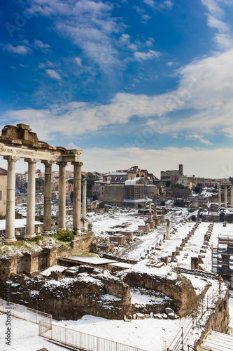 The Roman Forum, the oldest part of the city of Rome, Italy.