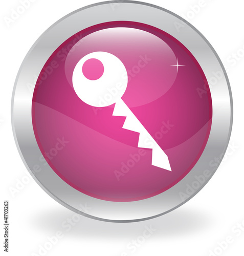 web button with the key from the lock