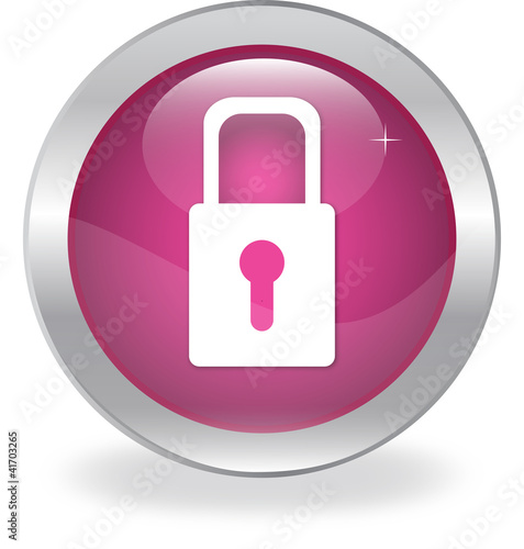 web button with the padlock