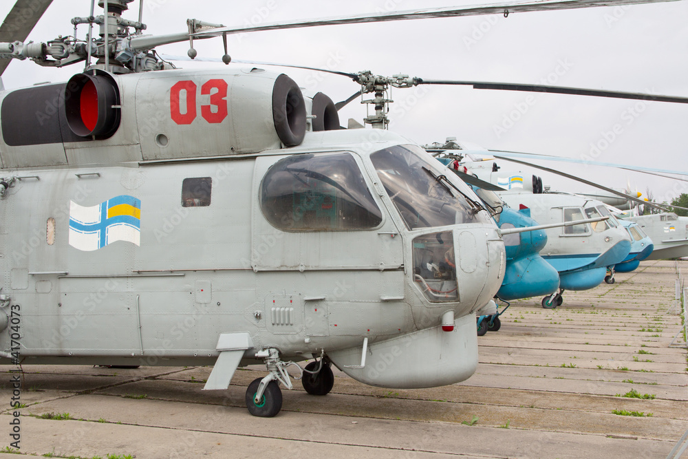 KIEV, UKRAINE- MAY 16: Helicopters at State Aviation Museum KIEV, UKRAINE- MAY 16: Helicopters at State Aviation Museum