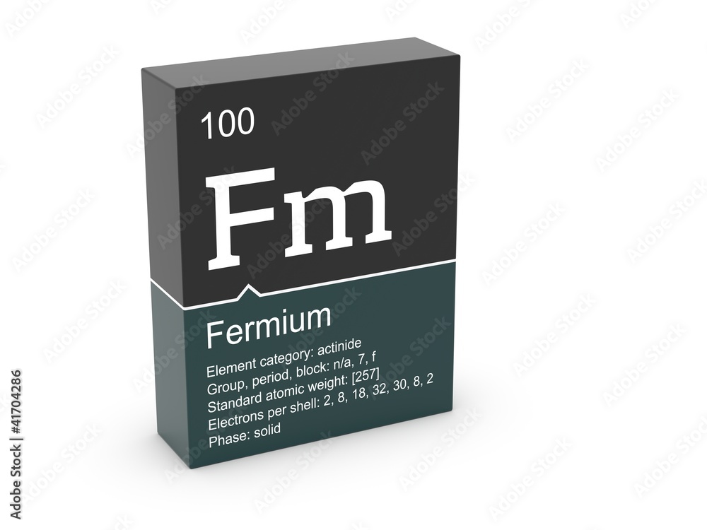 Fermium from Mendeleev's periodic table Fermium from Mendeleev's periodic table