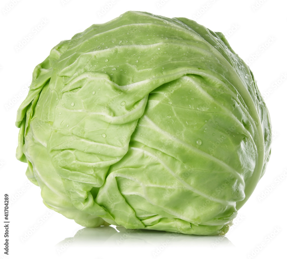 fresh juicy cabbage isolated on white background fresh juicy cabbage isolated on white background