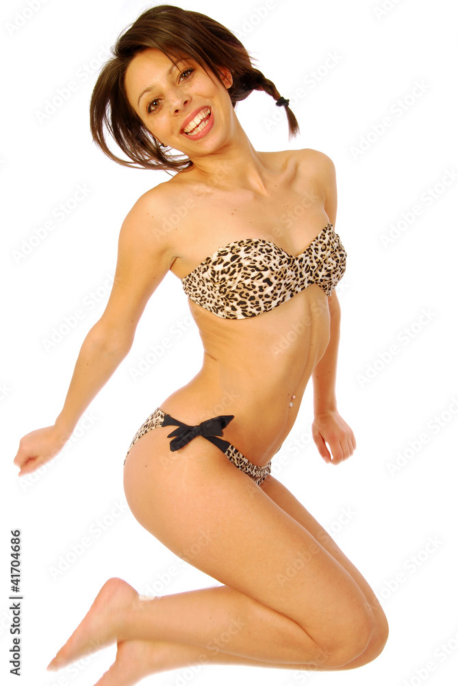 Obraz premium Sexy brunette woman in a swimsuit 169