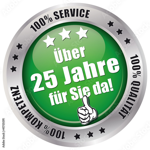 Über 25 Jahre für Sie da! - Button grün