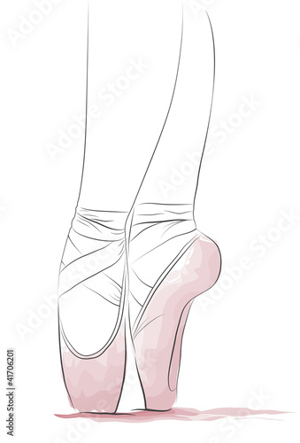 Dancer's feet en pointe