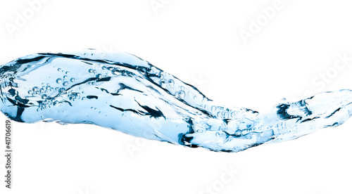 blue splashing water