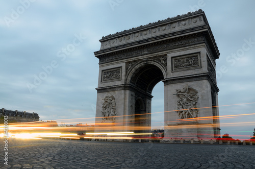Arc de Triomphe - trailing lights