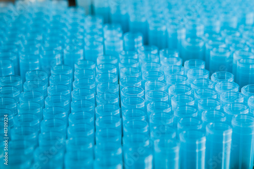 pipette nozzles in a rack