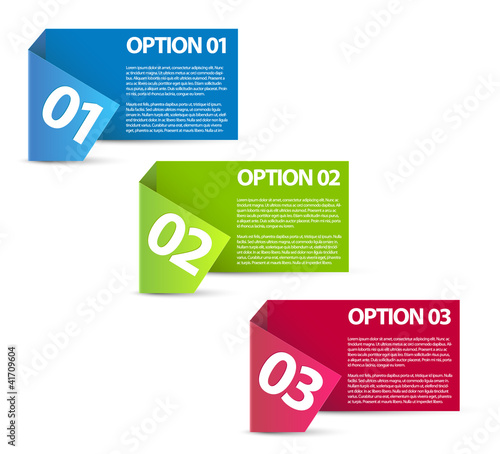 One two three - vector paper options