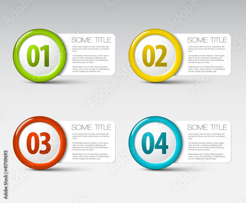 One two three four - vector progress icons