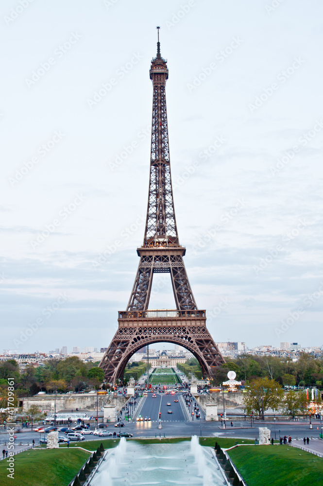 Eiffel tower in evening time