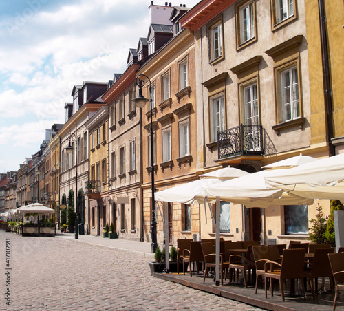 old town street, Warsaw, Poland