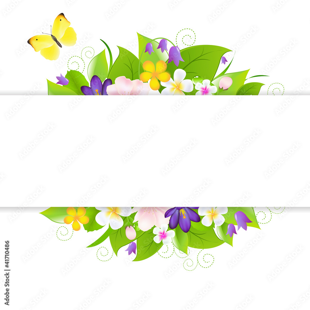 Fototapeta premium Flowers With Paper