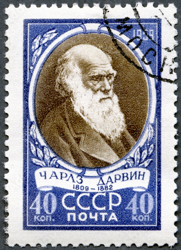 USSR - 1959: shows Charles Darwin (1809-1882), English biologist photo