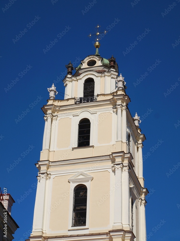 Vilnius John church belfry tower in Lithuania