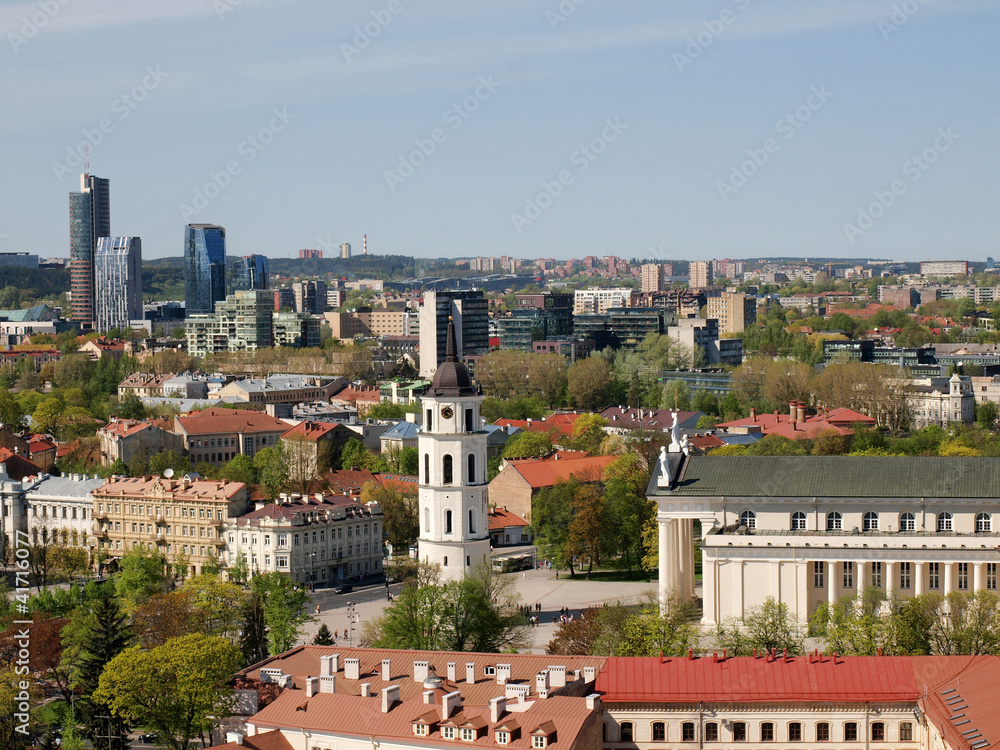 Cathedral belfry in the center of Vilnius capital picture