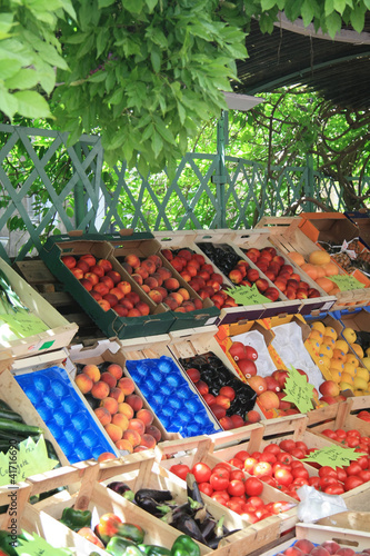 Fruit and vegetables on a French market