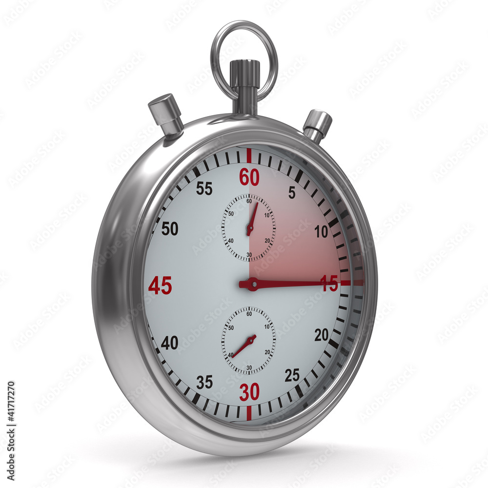 Stopwatch on white background. Isolated 3D image Stopwatch on white background. Isolated 3D image