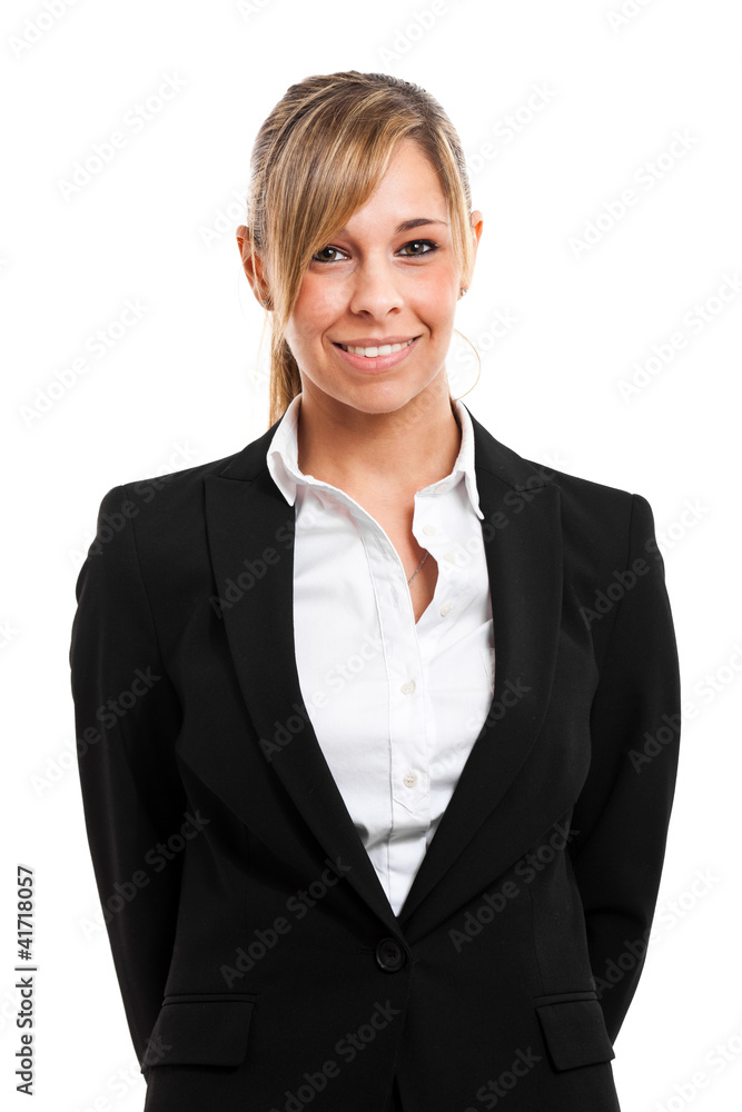 Young blonde businesswoman isolated on white Young blonde businesswoman isolated on white