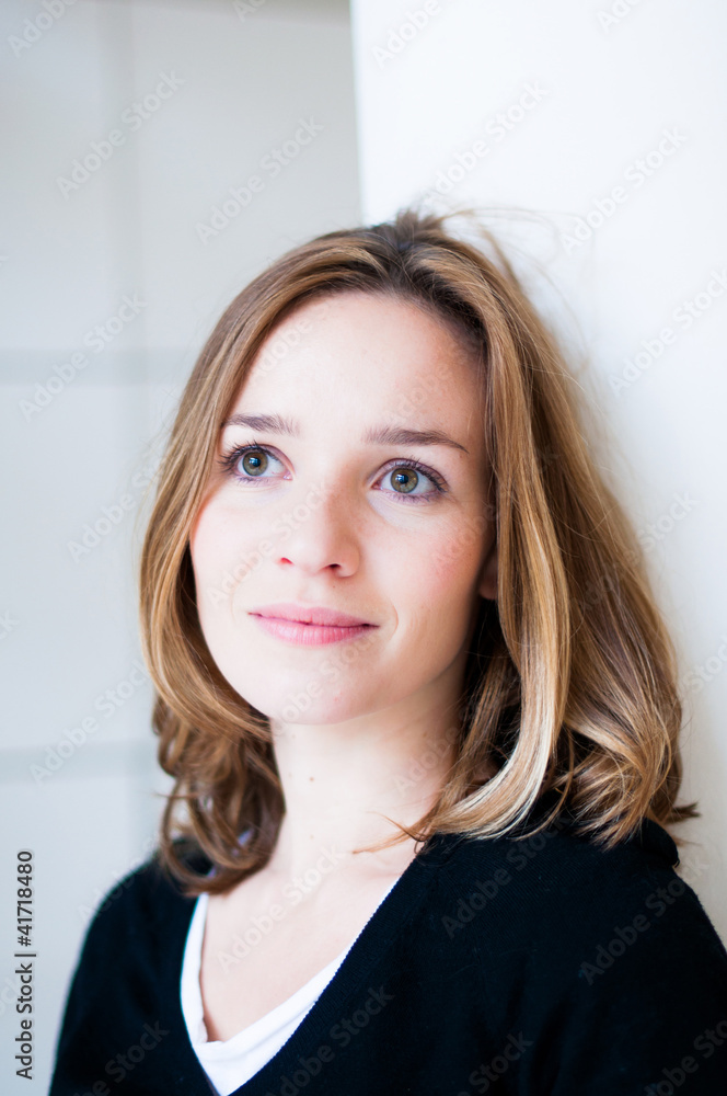 smiling young attractive woman smiling young attractive woman