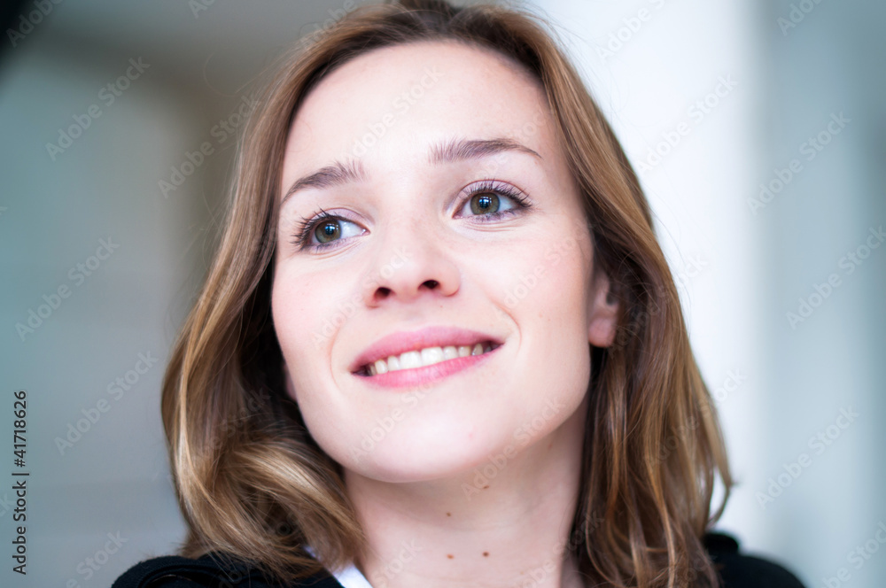 smiling young attractive woman smiling young attractive woman