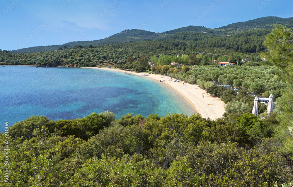 Obraz premium Piękna plaża Porto Elena na Halkidiki w Grecji