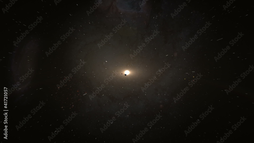 Flight through the solar system to the sun Flight through the solar system to the sun