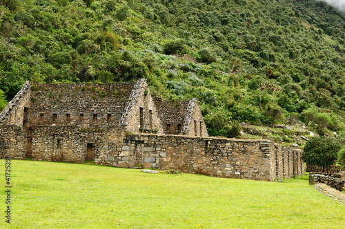 Peru, remote the Inca ruins of Choquequirau near Cuzco photo