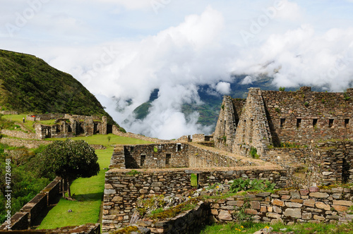 Peru, remote the Inca ruins of Choquequirau near Cuzco photo