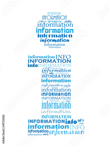 INFORMATION Tag Cloud (find out more about us info button icon)