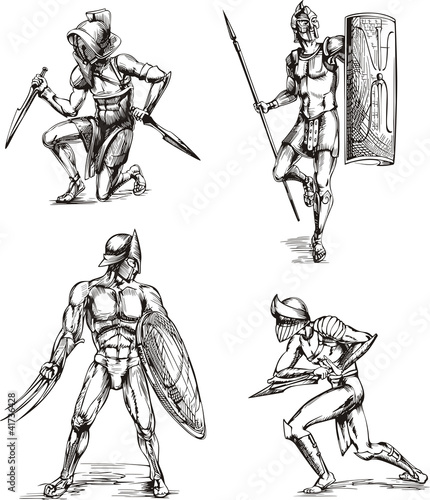 Ancient Gladiator Sketches