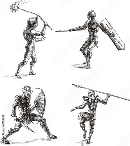 Ancient Gladiator Sketches