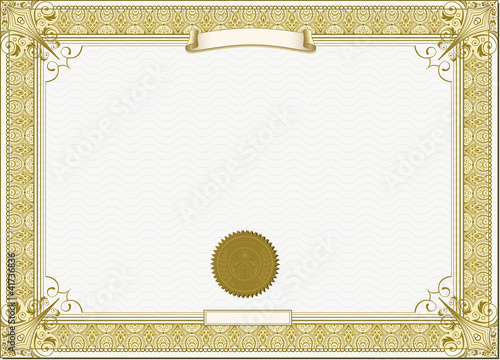 Gold detailed cerificate