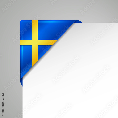 sweden metallic looking vector corner