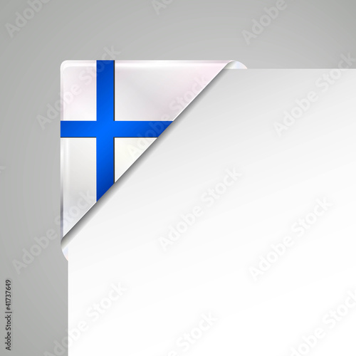 finland metallic vector corner