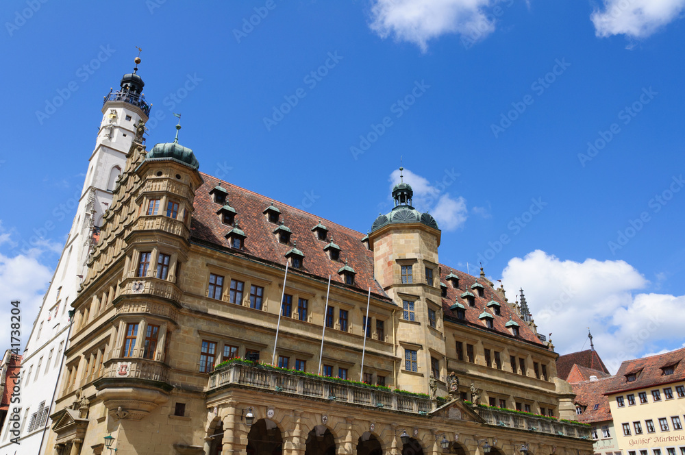 Historic Town Hall of Rothenburg ob der Tauber, Germany
