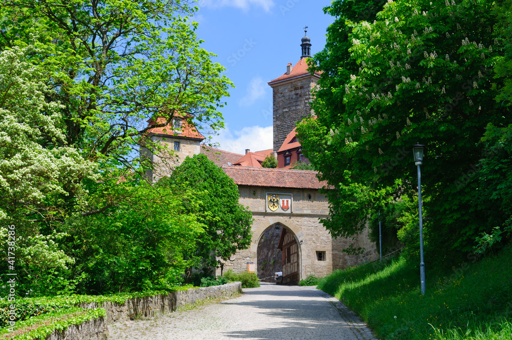 Obraz premium City Wall of Rothenburg ob der Tauber, Germany