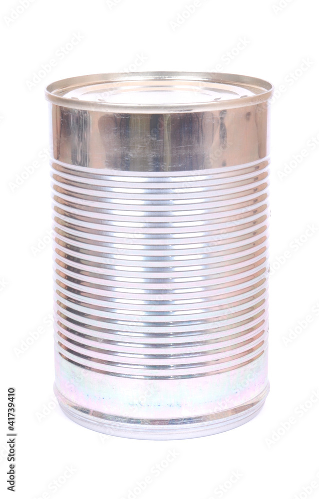 Tin can on white Tin can on white