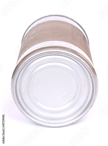 Tin can on white