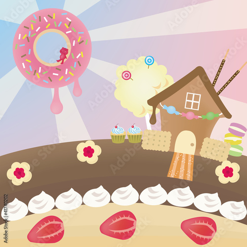 Candy landscape (vector)