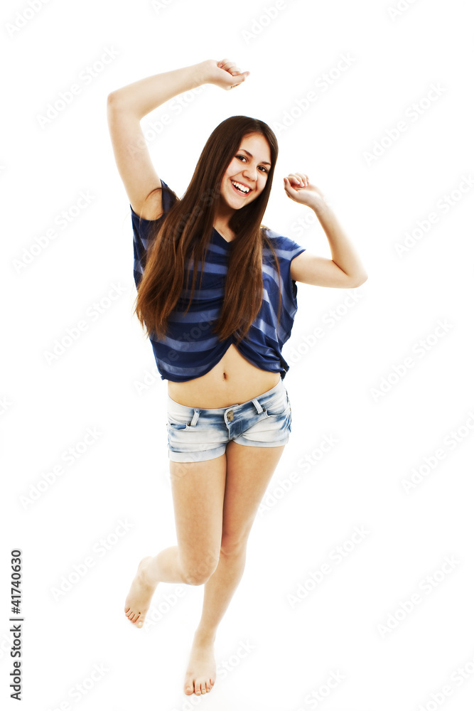 Success young woman dancing and celebrating Success young woman dancing and celebrating