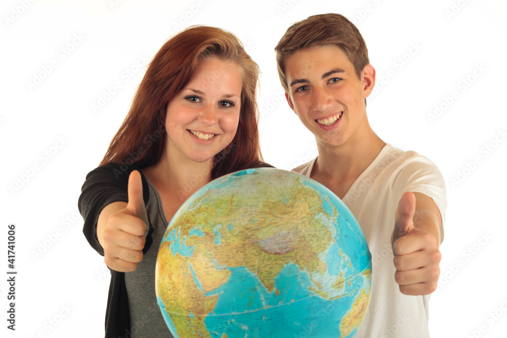 Zwei Teens Globus 23.5.12