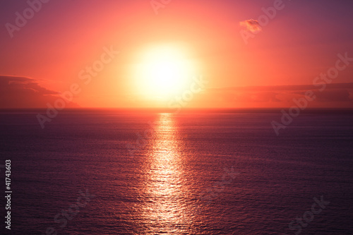 Beautiful sunset at seascape