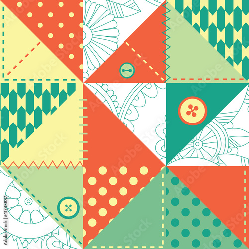 Seamless patchwork pattern