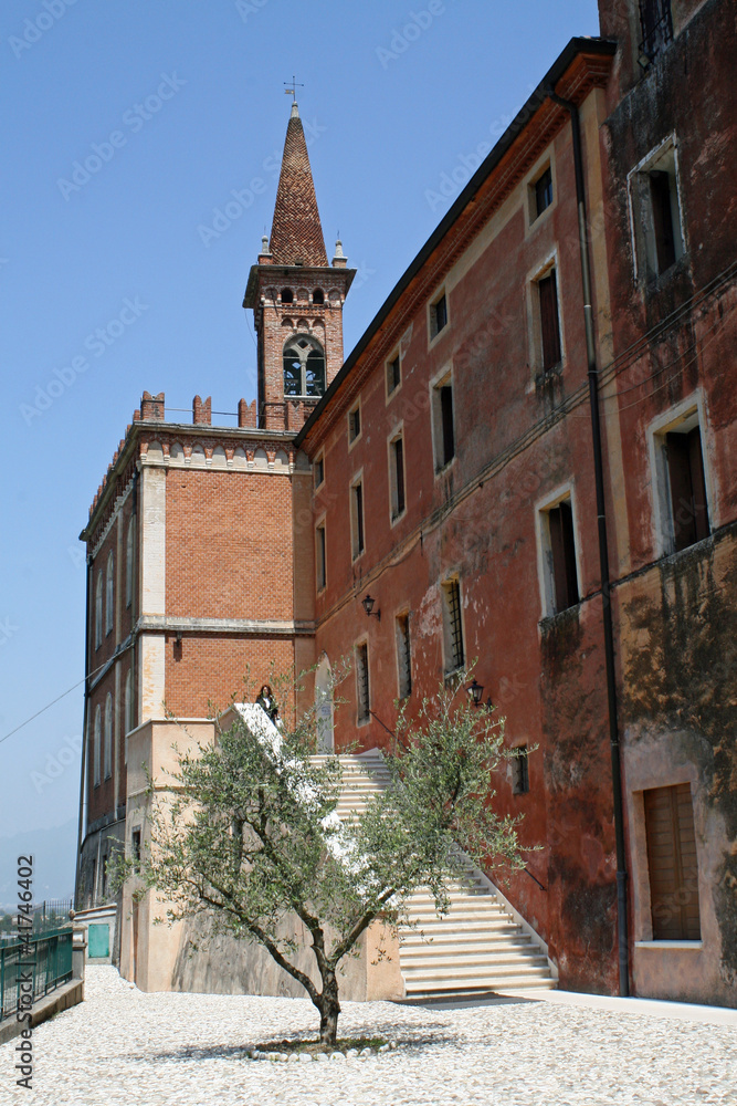 Friary with the bell tower of the church