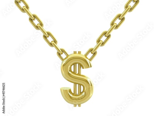 Dollar sign with chain
