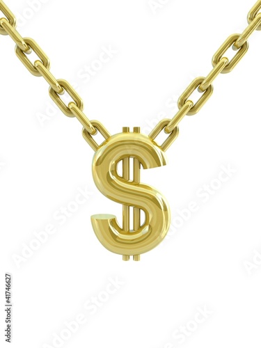 Dollar sign with chain
