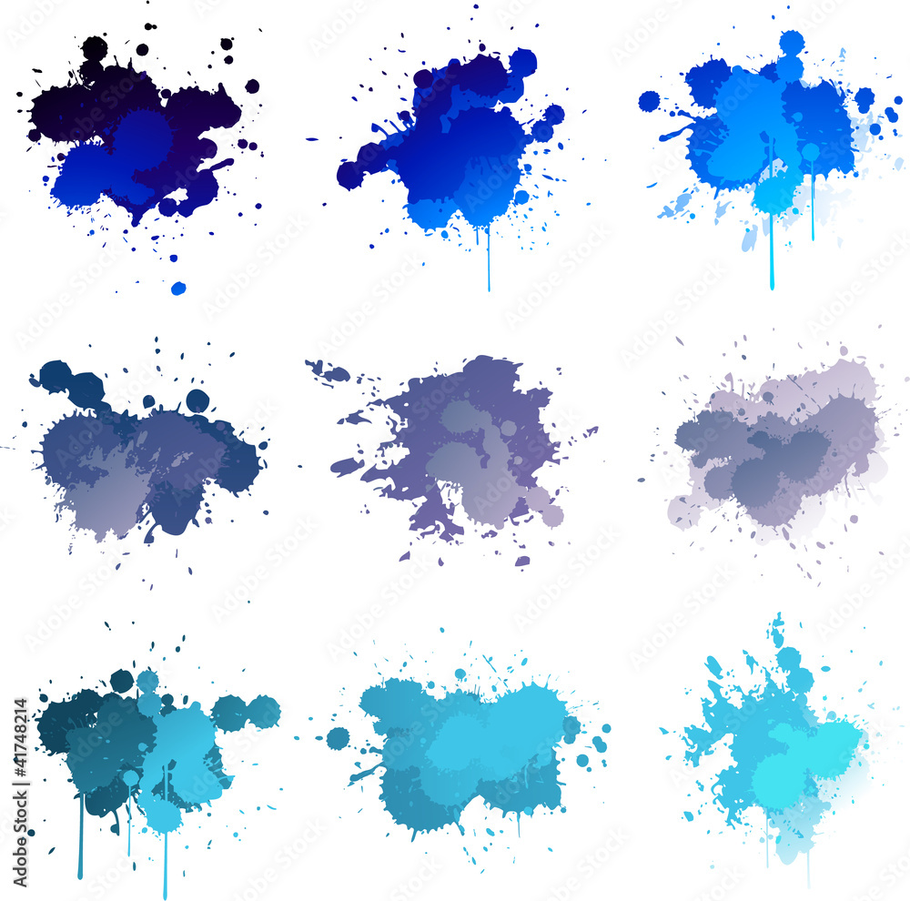 Blue paint splat