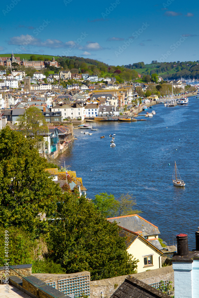 Dartmouth town on the banks of the River Dart in Devon Dartmouth town on the banks of the River Dart in Devon