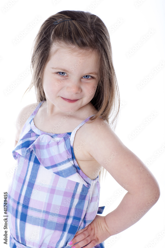 Pretty young girl with hands on hips Pretty young girl with hands on hips